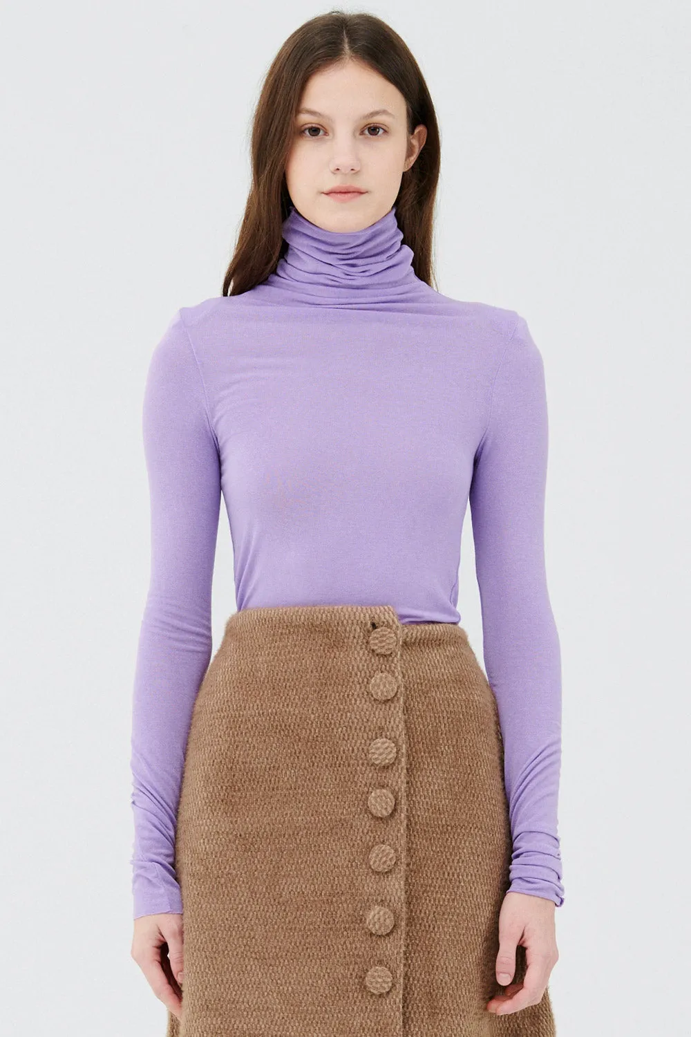 Zoe High Neck Long Sleeve Top