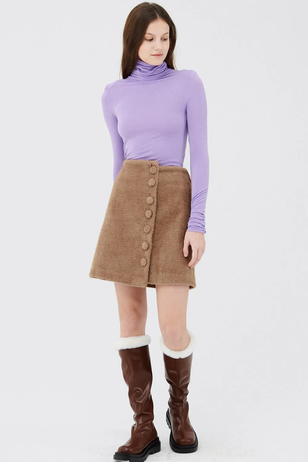 Zoe High Neck Long Sleeve Top