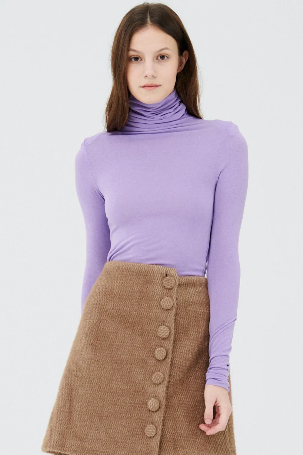 Zoe High Neck Long Sleeve Top